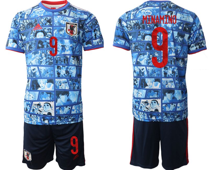 Men 2022 World Cup National Team Japan home blue #9 Soccer Jersey->customized soccer jersey->Custom Jersey